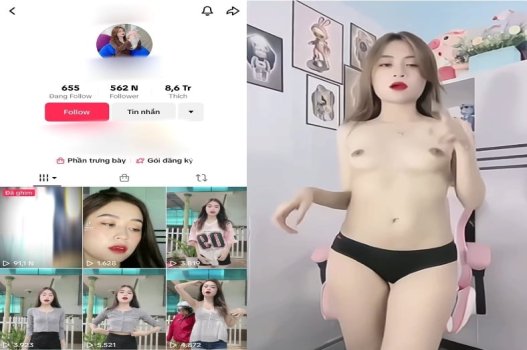 Hot girl TikTok da trắng body nóng bỏng